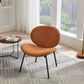 Mid-Century Modern Shell Chair Single Side Chair Tripod,Orange fabric Lounge Chair in Walnut Finish Comfortable Backrest,Orange color,SW1871OG Livingsource