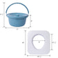 4 in 1 Bedside Commode Chair, Transport Shower Wheelchair Toilet Rolling Transport Chair with 4 Brakes Casters,Tissue Holder,Crutch Holder for Elderly Injured and Disabled Livingsource