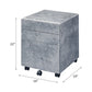 Jurgen Faux Concrete & Silver Finish File Cabinet Livingsource