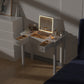 Chic White Vanity Table with LED Lights, Flip-Top Mirror and 2 Drawers, Jewelry Storage for Women Dressing Livingsource