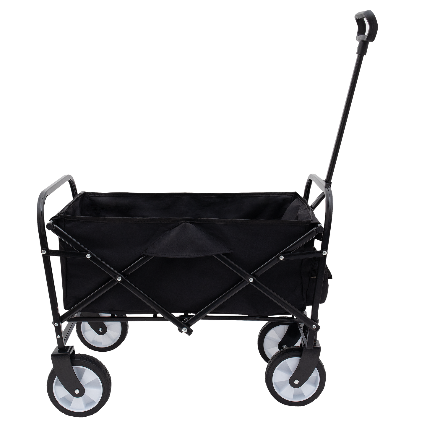 Minimeetall Multi-use Bag Collapsible Foldable Wagon Cart Beach Wagon Heavy Duty Utility Cart Utility Wagon Grocery Cart for for Camping ,3pcs  plastic Liner bag /Cover ,black