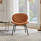 Mid-Century Modern Shell Chair Single Side Chair Tripod,Orange fabric Lounge Chair in Walnut Finish Comfortable Backrest,Orange color,SW1871OG Livingsource