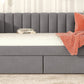 Twin Size Upholstered daybed with Drawers, Wood Slat Support, Gray - SolidRoot Buy Furniture USA