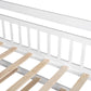 Wooden Twin Size House Bed with Trundle,Kids Bed with Shelf, White - SolidRoot Buy Furniture USA