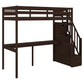 Twin Size Loft Bed with Storage Staircase and Built-in Desk, Espresso (Old SKU:GX000903AAP) - SolidRoot Buy Furniture USA