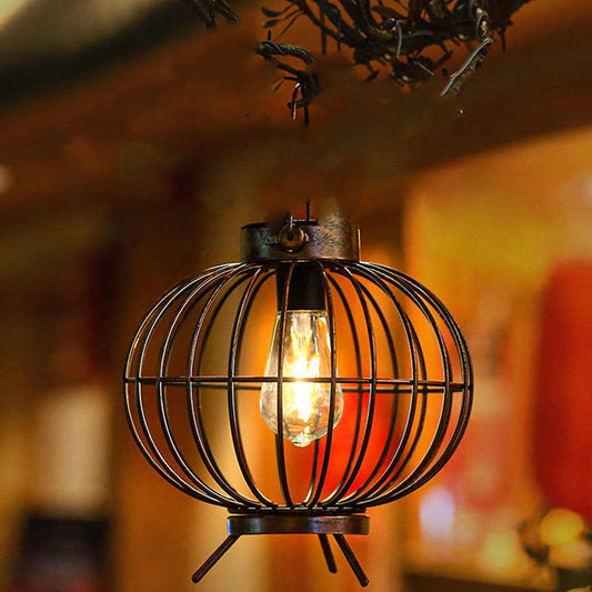 Vintage Iron Lantern for Solar Outdoor Patios Livingsource