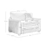 Comfortable Single Deep Seat Sofa With One Pillow, Suitable for Living Room and Bedroom, Club Multiple Occasions,Came Corduroy Livingsource