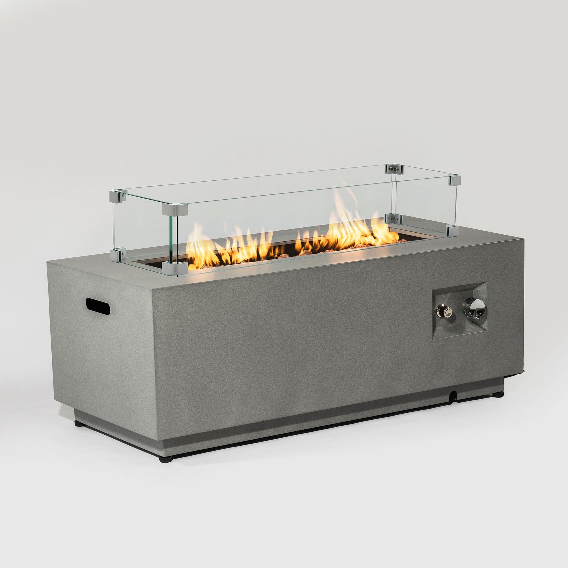 Outdoor Fire Pit Propane Fire Table with Tank Holder SolidRoot Buy Furniture USA