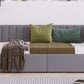 Upholstered Daybed with 2 Storage Drawers Twin Size Sofa Bed Frame No Box Spring Needed, Linen Fabric (Gray) - SolidRoot Buy Furniture USA