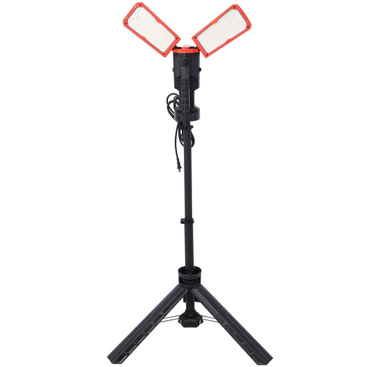 '10,000 Lumen 100W Dual-Head LED Work Light with Telescoping Tripod, Rotating Waterproof Lamps & 9.9ft Power Cord, 2x50W LED' SolidRoot Buy Furniture USA