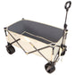 Folding Wagon, Heavy Duty Utility Beach Wagon Cart for Sand with Big Wheels, Adjustable Handle&Drink Holders for Shopping, Camping,Garden and Outdoor Livingsource