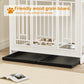 43.3 inch Dog Crate Furniture for Large Dogs,Wooden Dog Crate with Divider,Double Door Dog Kennel with Three Drawers Storages,Heavy Duty Dogs Decorative Pet House for Large Medium Dogs ,White - SolidRoot Buy Furniture USA