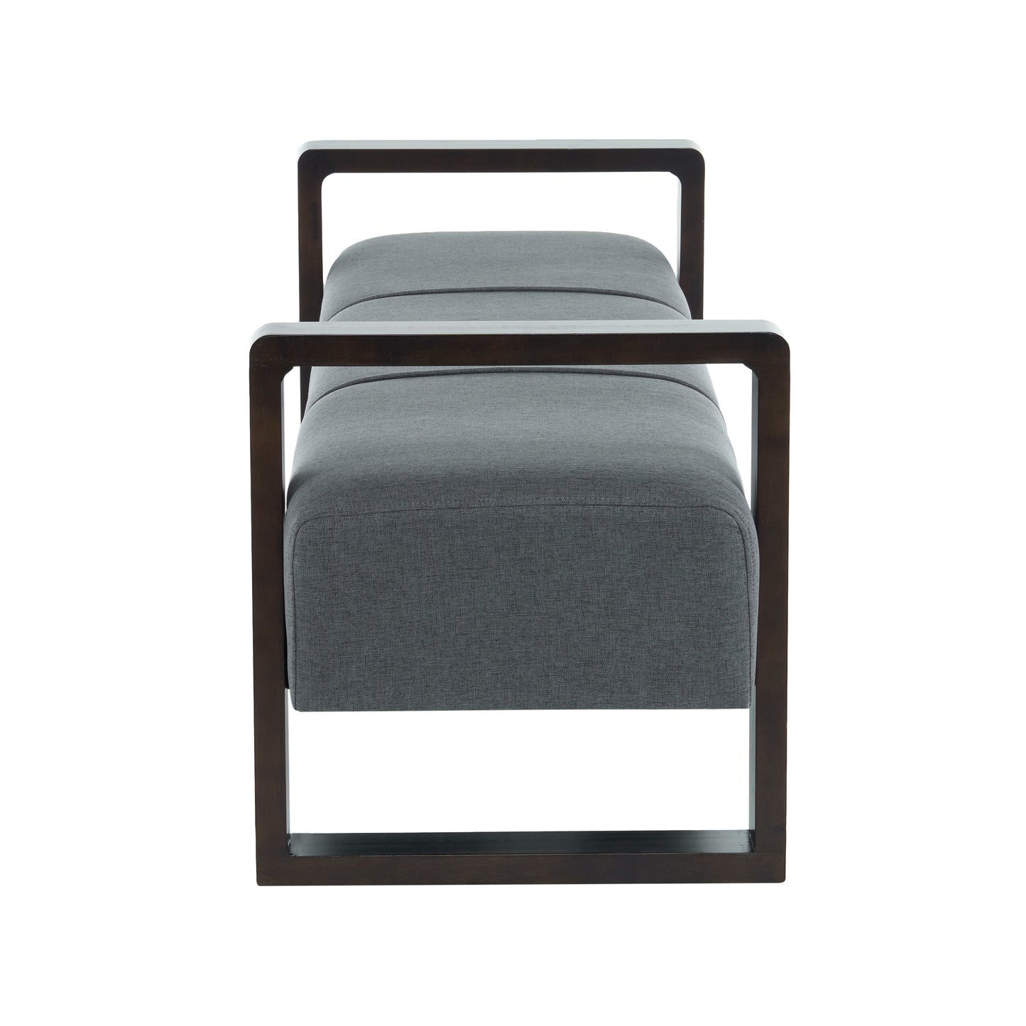 Sleek and Stylish Long - shaped Ottoman, Gray