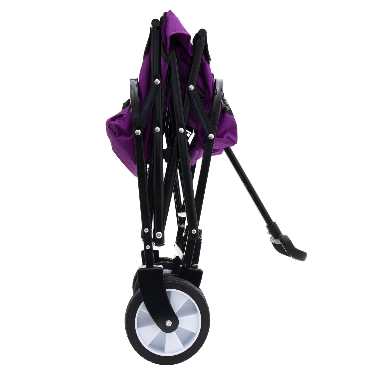 Minimeetall Strap , Collapsible Foldable Wagon Cart with strapping system Beach Wagon , Utility Cart , Utility Wagon Grocery Cart for Camping Shopping Sports Gardeing Fishing Supports 225lbs purple