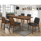 Black and Natural Walnut Tufted Back Side Chairs (Set of 2) Livingsource