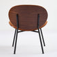 Mid-Century Modern Shell Chair Single Side Chair Tripod,Orange fabric Lounge Chair in Walnut Finish Comfortable Backrest,Orange color,SW1871OG Livingsource
