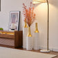 Floor Metal Vases Decorated White Metal vases Set of 3 gorgeous home decoration large glazed metal vases 24in/28.7in/33.5in height Livingsource