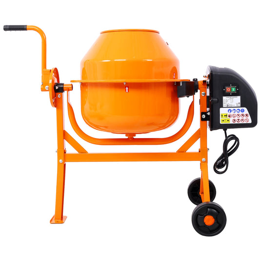 3 Cu. Ft. Electric Cement Mixer, 110V AC Motor, Portable for Mortar, Stucco, Fodder SolidRoot Buy Furniture USA