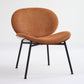 Mid-Century Modern Shell Chair Single Side Chair Tripod,Orange fabric Lounge Chair in Walnut Finish Comfortable Backrest,Orange color,SW1871OG Livingsource