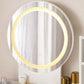 Vanity Desk with Lighted Mirror & Power Outlet, Makeup Vanity Desk with Drawers and Cabinet, Sturdy Iron Bracket, Make up Vanity Table for Bedroom, White Livingsource