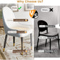 Modern PU sponge-filled dining chair, solid wood metal legs, suitable for restaurants, living rooms and rooms-(Set of 2) Livingsource