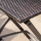 Outdoor Wicker Barstools Faux Rattan Patio Bar Stools Foldable Chair, Multibrown, Set of 2 - SolidRoot Buy Furniture USA