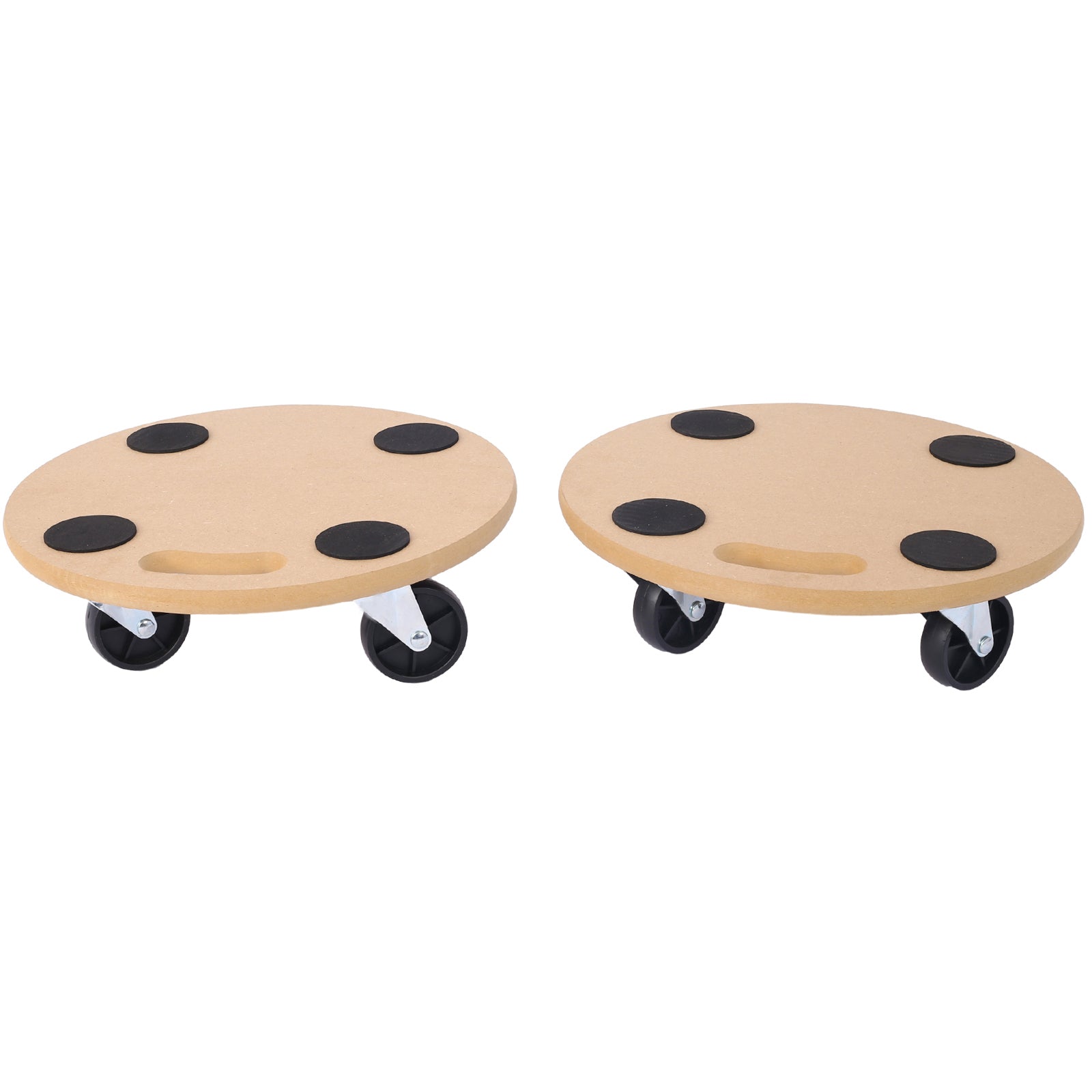 Furniture Moving Dolly, Heavy Duty Wood Rolling Mover with Wheels for Piano Couch Fridge Heavy Items, Securely Holds 500 Lbs (2pcs 15" Round Platform) - SolidRoot Buy Furniture USA