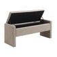 Modern Bed End Bench with Storage,Upholstered Large Foot Rest Stool, Comfy Window Vanity Bench for Living Room,Bedroom,Dorm,Coffee Table,Linen Grey Brown Livingsource