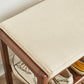 (Walnut Color) Solid Wood Shoe Bench, Beech Wood Storage Rack Organizer with High Rebound Sponge Cushion Livingsource
