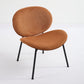 Mid-Century Modern Shell Chair Single Side Chair Tripod,Orange fabric Lounge Chair in Walnut Finish Comfortable Backrest,Orange color,SW1871OG Livingsource