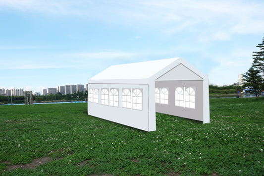 10' x 20' Heavy Duty Carport Gazebo – Canopy Garage Car Shelter with Windows SolidRoot Buy Furniture USA