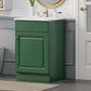 20" Bathroom Vanity with Sink, Vanity Cabinet with Door Shelf and Adjustable Shelf, Green Livingsource