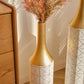 Floor Metal Vases Decorated White Metal vases Set of 3 gorgeous home decoration large glazed metal vases 24in/28.7in/33.5in height Livingsource