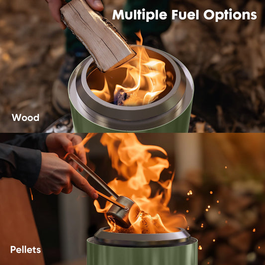 Smokeless Fire Pit, 304 Stainless Steel Tabletop Firepit Wood Pellets Burning Fire Pits for Camping, Bonfire, Low Smoke Portable Firepits for Outdoor Patio Backyard Livingsource