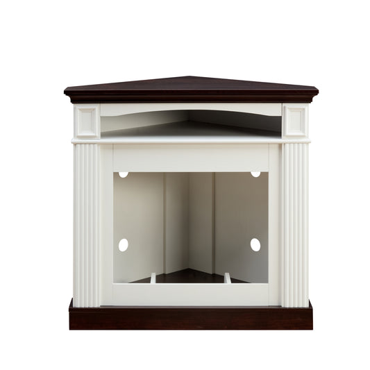 Corner Mantel Cabinet for Living Room or Bedroom with 23 inch Fireplace Insert Heater for the Perfect Ambiance