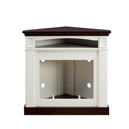 Corner Mantel Cabinet for Living Room or Bedroom with 23 inch Fireplace Insert Heater for the Perfect Ambiance Livingsource