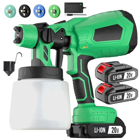 20V Cordless DIY Electric Spray Painting Gun Battery-Powered with Pressure Feed Local US Warehouse SolidRoot Buy Furniture USA