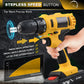 20V Keyless Cordless Drill Set Electric Screwdriver Mini DIY Tools Variable Speed Brushed Motor Power Source Battery Local US SolidRoot Buy Furniture USA