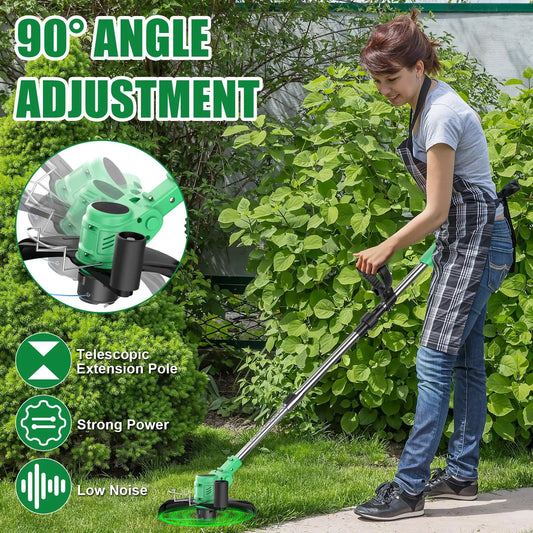 Electric Grass Trimmer 20V Cordless with Folding Handle DIY Grade Local US Warehouse SolidRoot Buy Furniture USA