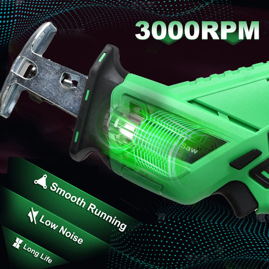 20V Cordless Electric Reciprocal Saw Industrial Grade DIY Tool for Metal Wood PVC & Plastic-Shipped from Local US Warehouse SolidRoot Buy Furniture USA