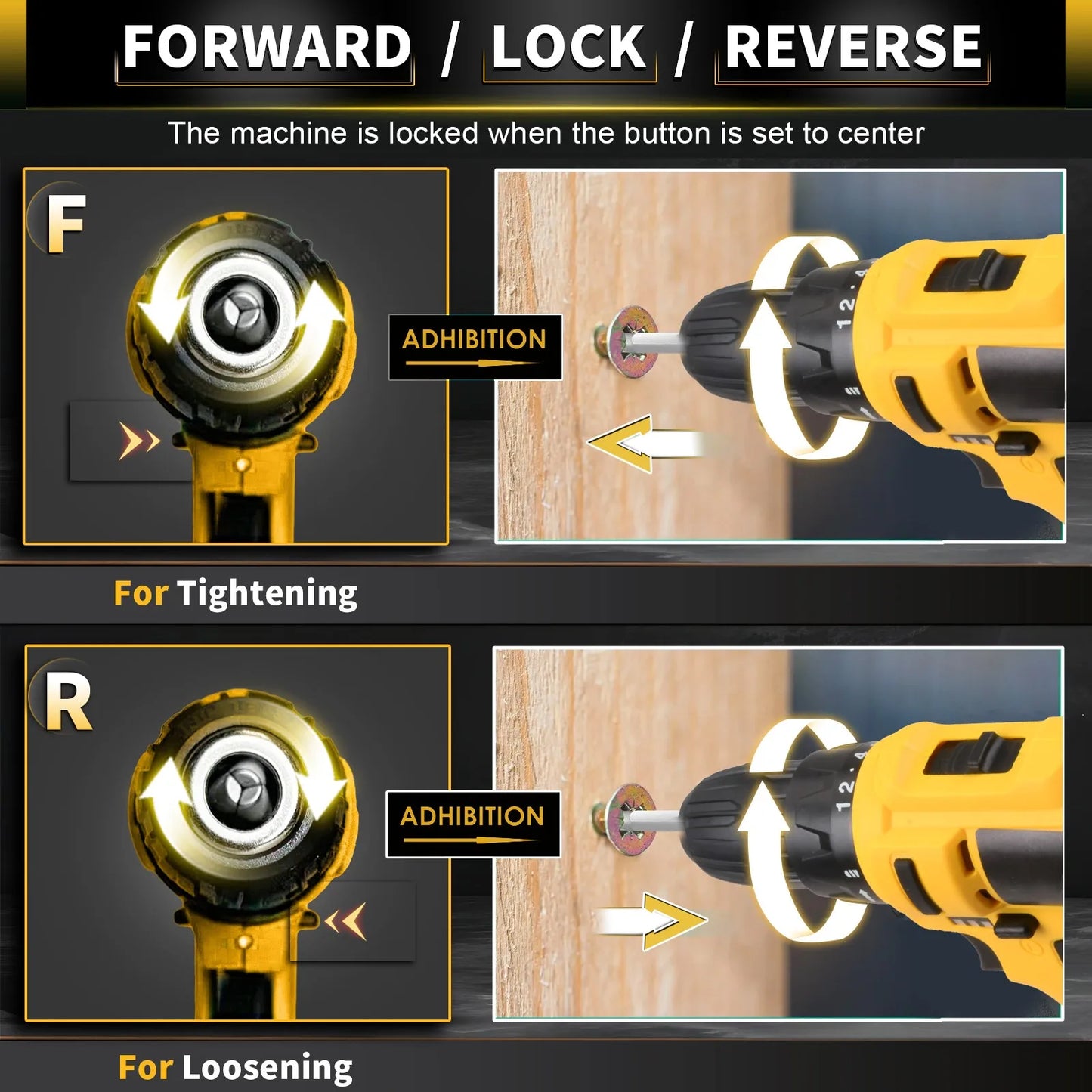 20V Keyless Cordless Drill Set Electric Screwdriver Mini DIY Tools Variable Speed Brushed Motor Power Source Battery Local US SolidRoot Buy Furniture USA