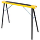 Saw Horses 2 Pack, Folding Portable Work Horse with Fast Open Legs, Convenient Handle, Heavy Duty Steel Sawhorse for Garage, Workshop, Fully Assembled,yellow+black color Livingsource