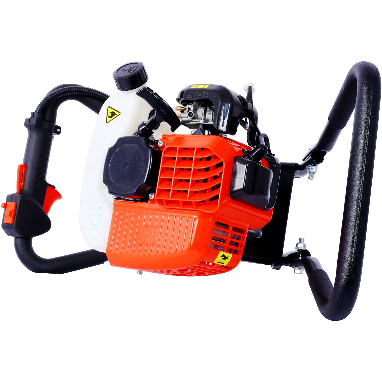 V-Type 52CC 2 Stroke Gas Post Hole Digger One Man Auger EPA Machine Plant Soil Digging Fence,red