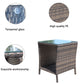 Outdoor patio Furniture 1 Coffee Table with clear tempered glass Livingsource