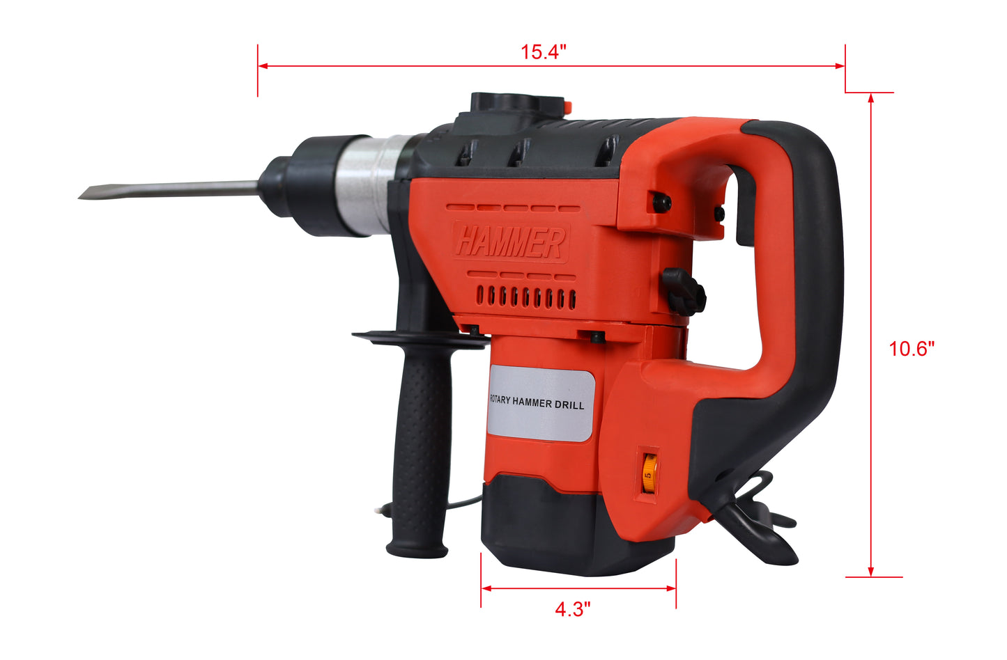 Rotary Hammer 1100W(Red + Black) 1-1/2"  SDS Plus Rotary Hammer Drill 3 Functions