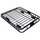 Rooftop Cargo Carrier Basket Motoring Roof Rack,Top Mount Roof Rack 42" black steel - SolidRoot Buy Furniture USA