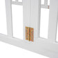 Twin Size Wood Floor Bed Frame with Fence and Door, White(OLD SKU :WF289661AAK) - SolidRoot Buy Furniture USA
