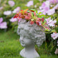 Cement Bust Wall Planter - Indoor Outdoor Home Garden Decor, 8" x 4" x 9" - SolidRoot Buy Furniture USA