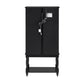 Curio Cabinet Lighted Curio Display Cabinet with Open Storage Space,Solid Wood Legs and adjustable Shelves, Acrylic Mirrored Back Panel, Tempered Glass Doors,3 Tier and one open space(E26 light bulb n Livingsource