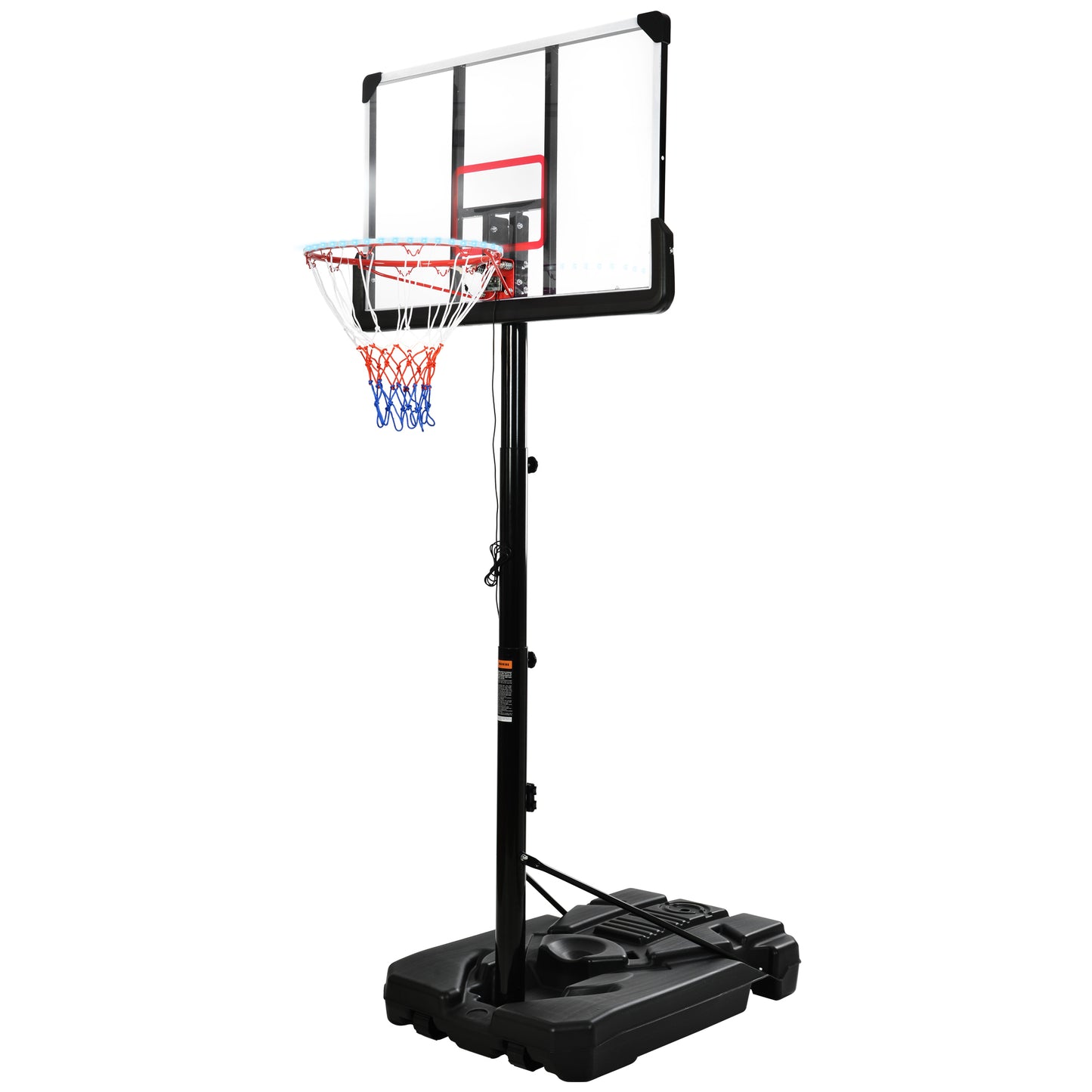 Portable Basketball Hoop Basketball System 6.6-10ft Height Adjustment for Youth Adults LED Basketball Hoop Lights, Colorful lights,Waterproof,Super Bright to Play at Night Outdoors,Good Gift for Kids